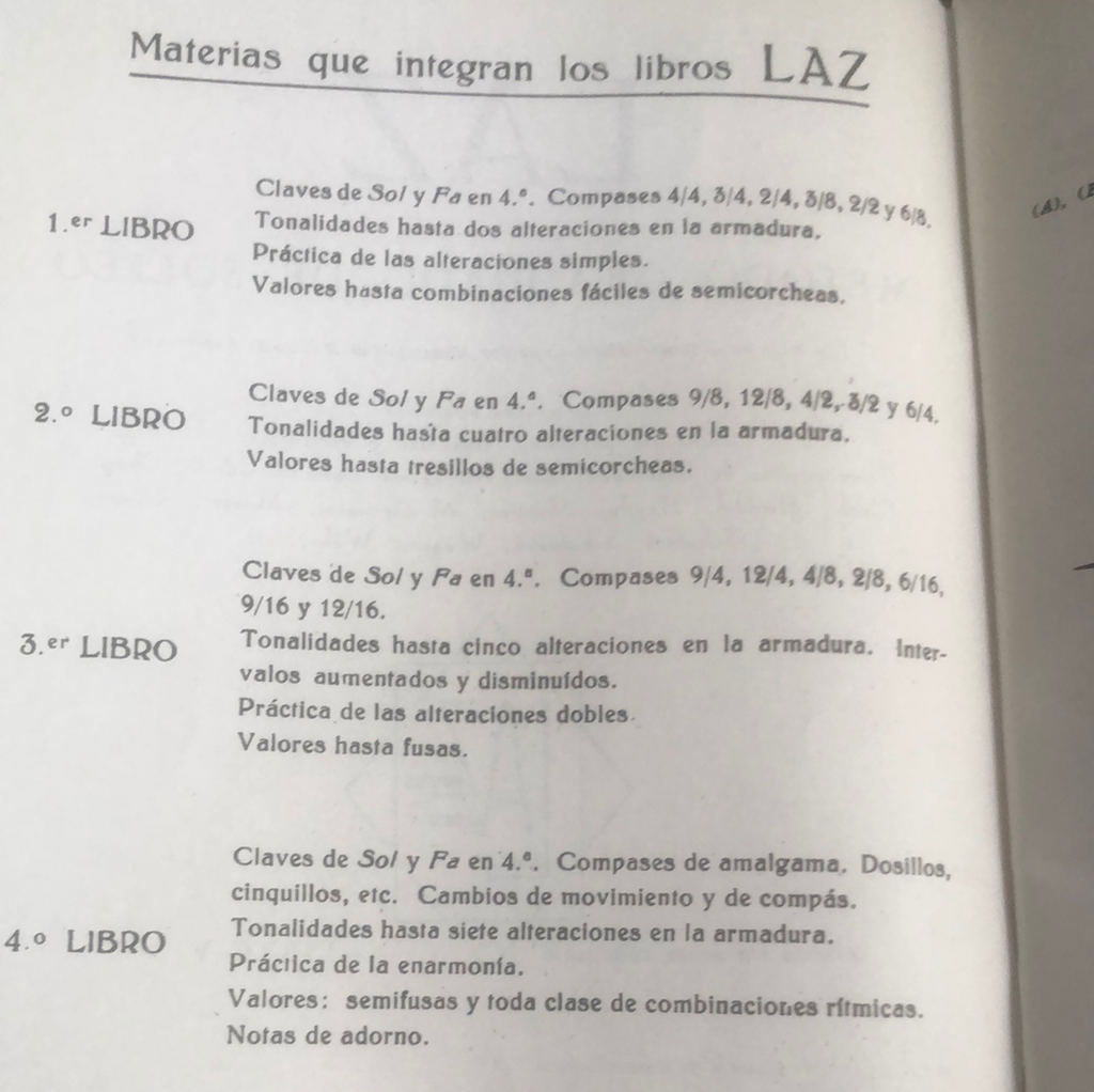 Laz Método Graduado De Solfeo Libro V