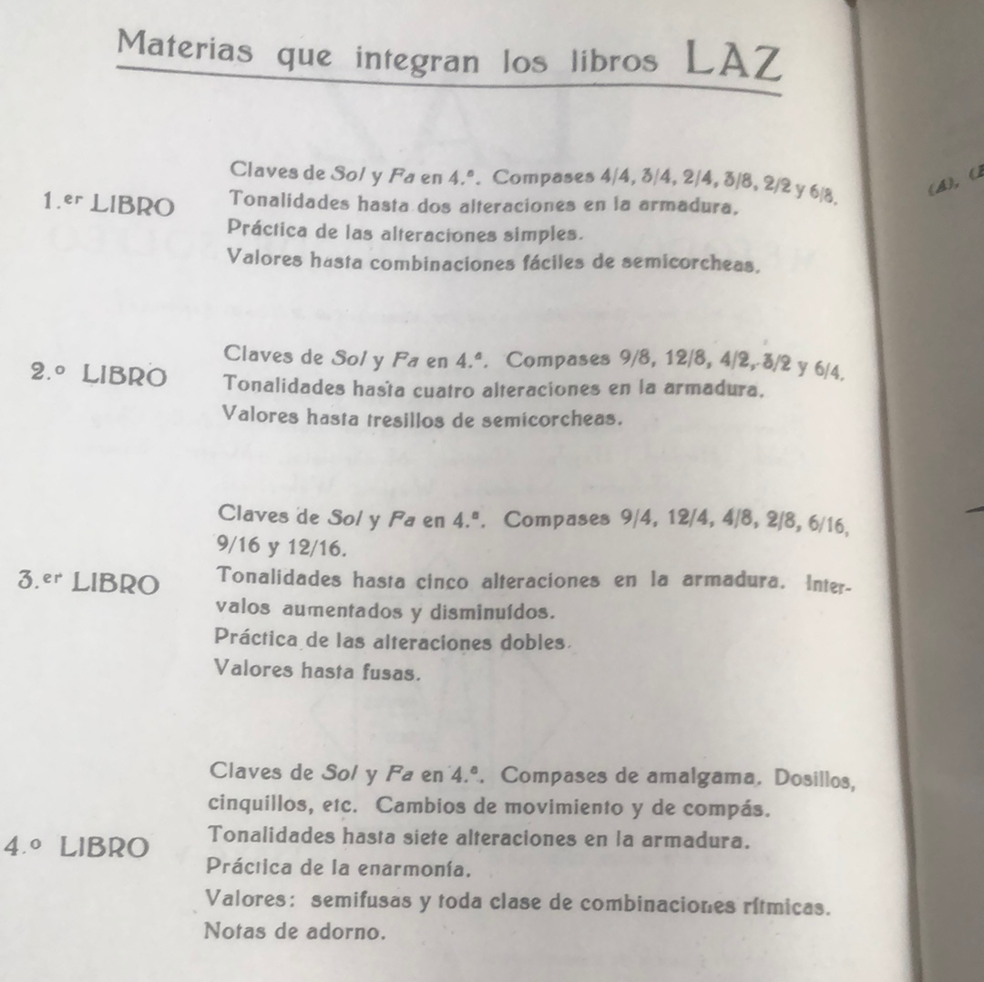 Laz Método Graduado De Solfeo Libro V