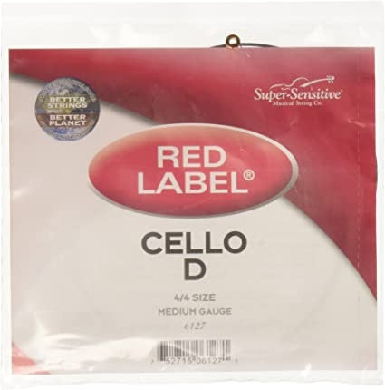 Cuerda individual de Cello D (Re) Red Label 4/4