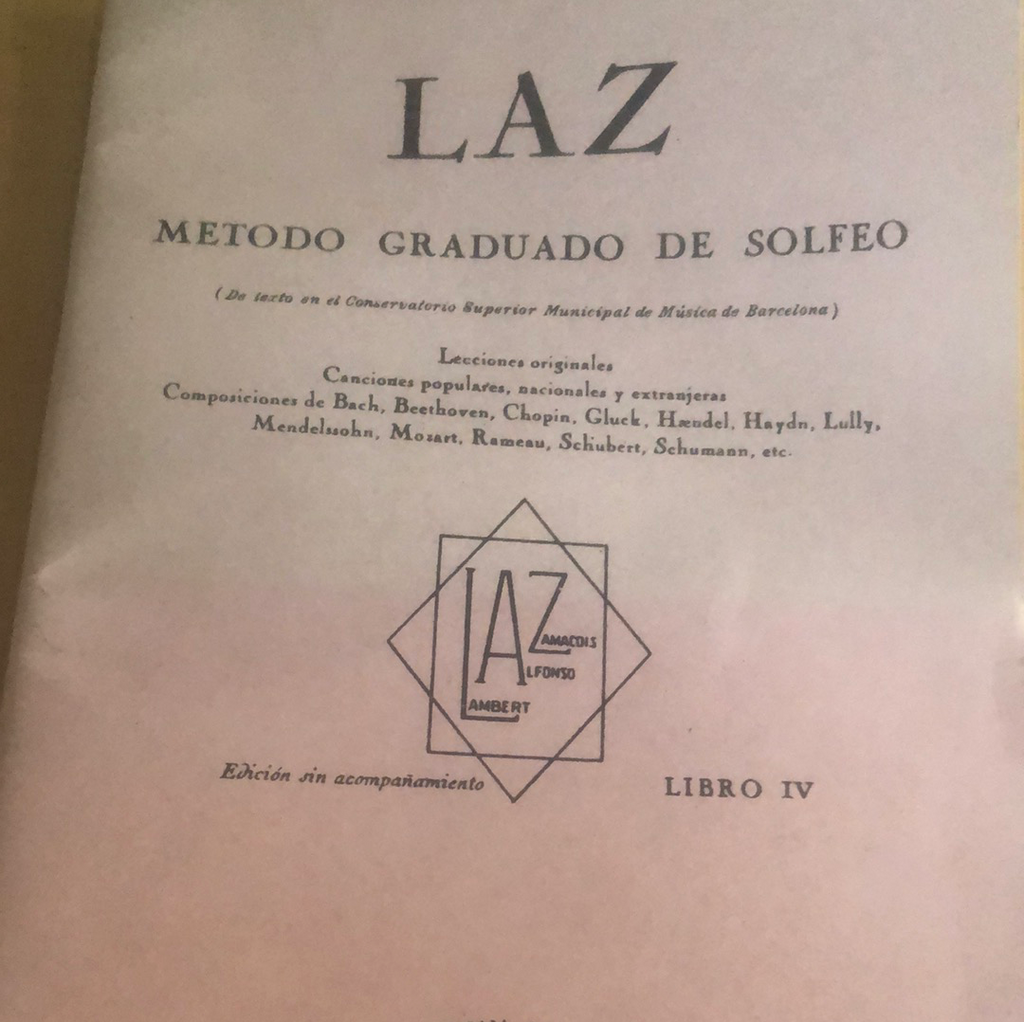 Laz método graduado de solfeo Libro IV